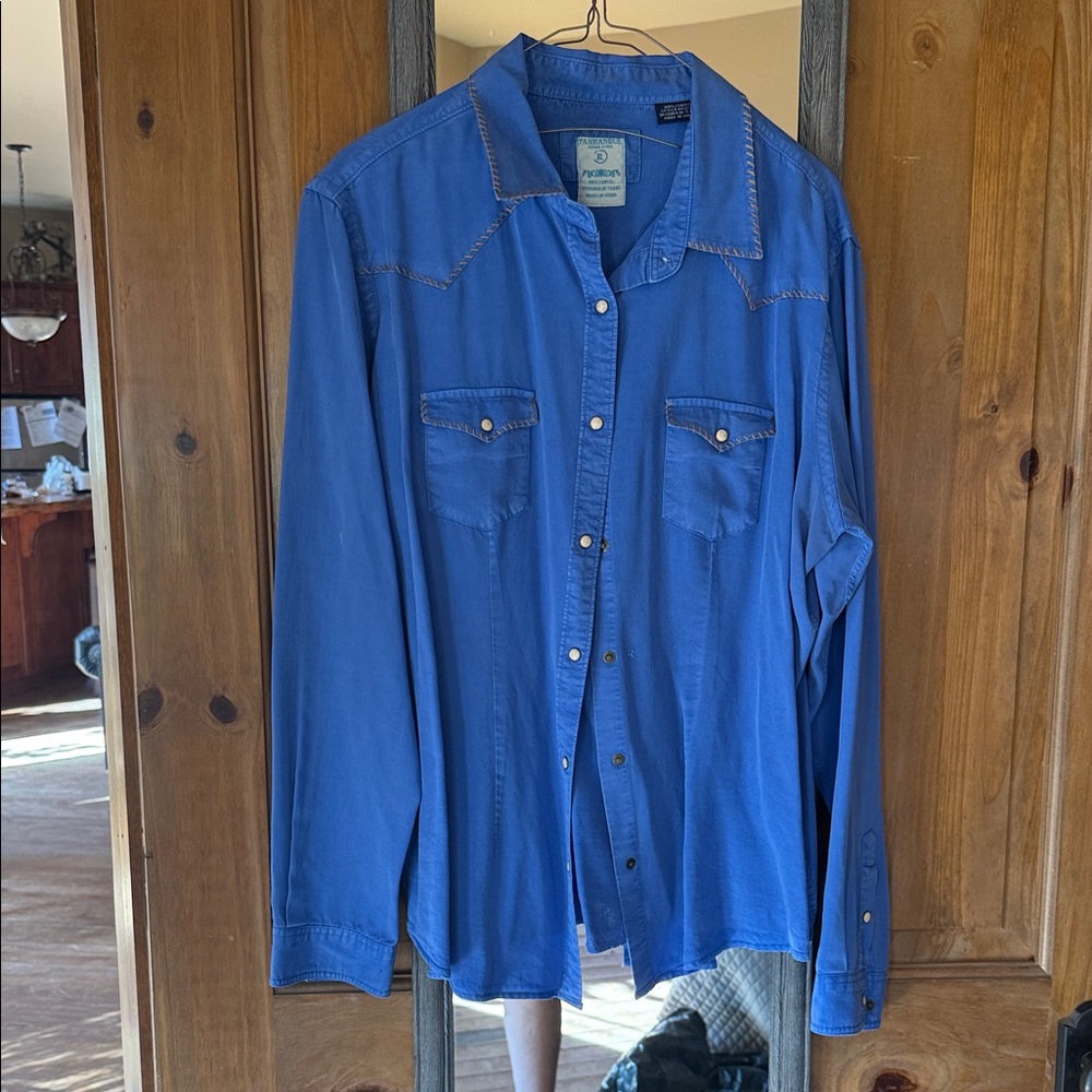 Panhandle Slim Blue Button Down Shirt